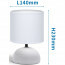 LED Tafellamp - Tafelverlichting - Aigi Conton 2 - E14 Fitting - Rond - Mat Grijs - Keramiek Lijntekening