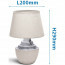 LED Tafellamp - Tafelverlichting - Aigi Fospa - E14 Fitting - Rond - Mat Bruin - Keramiek Lijntekening