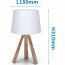 LED Tafellamp - Tafelverlichting - Aigi Linmo - E14 Fitting - Rond - Mat Bruin - Kunststof Lijntekening