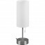 LED Tafellamp - Tafelverlichting - Trion Jordy - E27 Fitting - Rond - Mat Nikkel - Aluminium 3