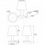 LED Tafellamp - Tafelverlichting - Trion Muton - E14 Fitting - Rond - Mat Turquoise - Aluminium Lijntekening
