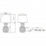 LED Tafellamp - Tafelverlichting - Trion Pinaply - E27 Fitting - Rond - Mat Goud - Keramiek Lijntekening