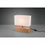 LED Tafellamp - Tafelverlichting - Trion Wooden - E27 Fitting - Rechthoek - Mat Wit - Hout 3