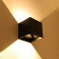 LED Tuinverlichting - Wandlamp - Prixa Kiry - Up en Down - G9 Fitting - Instelbare Lichthoek - Vierkant - Mat Zwart - Aluminium