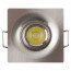 LED Veranda Spot Verlichting 6 Pack - Inbouw Vierkant 1W - Natuurlijk Wit 4200K - Mat Chroom Aluminium - 40mm 3