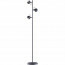 LED Vloerlamp - Trion Baston - GU10 Fitting - 3-lichts - Rond - Mat Zwart - Aluminium