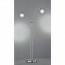 LED Vloerlamp - Trion Besina - E14 Fitting - 2-lichts - Flexibele Arm - Rond - Mat Nikkel - Aluminium 2
