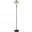 LED Vloerlamp - Trion Flatina - E14 Fitting - Flexibele Arm - Rond - Mat Zwart/Goud - Aluminium 3