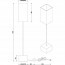 LED Vloerlamp - Vloerverlichting - Trion Wooden - E27 Fitting - Rechthoek - Mat Zwart/Goud - Hout Lijntekening