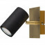 LED Wandspot - Trion Milona - GU10 Fitting - 1-lichts - Rond - Mat Zwart/Goud - Aluminium 3