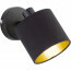 LED Wandspot - Trion Torry - E14 Fitting - 1-lichts - Rond - Mat Zwart - Aluminium/Textiel