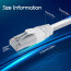 Netwerkkabel - Internetkabel - Patchkabel - Aigi Hoxi - Cat7 UTP Kabel RJ45 - 3 Meter - Koper - Wit Lijntekening