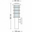 PHILIPS - LED Tuinverlichting - Wandlamp Buiten - CorePro Lustre 827 P45 FR - Nalid 2 - E27 Fitting - 4W - Warm Wit 2700K - Rond - RVS Lijntekening