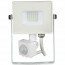 SAMSUNG - LED Bouwlamp 10 Watt met Sensor - LED Schijnwerper - Viron Dana - Natuurlijk Wit 4000K - Mat Wit - Aluminium 2