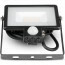 SAMSUNG - LED Bouwlamp 20 Watt met sensor - LED Schijnwerper - Viron Dana - Helder/Koud Wit 6400K - Spatwaterdicht IP44 - Mat Zwart - Aluminium 3
