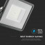 SAMSUNG - LED Bouwlamp 50 Watt - LED Schijnwerper - Viron Linan - Helder/Koud Wit 6400K - Waterdicht IP65 - Mat Zwart - Aluminium 7
