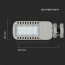 SAMSUNG - LED Straatlamp Slim - Viron Unato - 30W - Helder/Koud Wit 6400K - Waterdicht IP65 - Mat Grijs - Aluminium Lijntekening