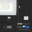 SAMSUNG - LED Bouwlamp 20 Watt - LED Schijnwerper - Viron Ponimo - Natuurlijk Wit 4000K - Kabelverbinding - Mat Zwart - Aluminium 6