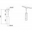 Spanningsrail Connector Hanglamp - Hangadapter - Trion Dual - 2 Fase - Mat Wit Lijntekening