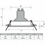 Spot Armatuur 10 Pack - Pragmi Pollon Pro - GU10 Fitting - Inbouw Vierkant - Mat Zwart - Aluminium - Verdiept - 82mm Lijntekening