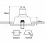 Spot Armatuur 10 Pack - Pragmi Pollon Pro - GU10 Fitting - Inbouw Vierkant - Mat Zwart/Goud - Aluminium - Verdiept - 82mm Lijntekening