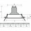 Spot Armatuur GU10 - Pragmi Delton Pro - Inbouw Rond - Mat Goud - Aluminium - Kantelbaar - Ø82mm Lijntekening