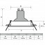 Spot Armatuur GU10 - Pragmi Pollon Pro - Inbouw Vierkant - Mat Zwart - Aluminium - Verdiept - 82mm Lijntekening