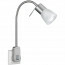 Stekkerlamp Lamp - Trion Levino - E14 Fitting - 6W - Warm Wit 3000K - Mat Nikkel - Aluminium
